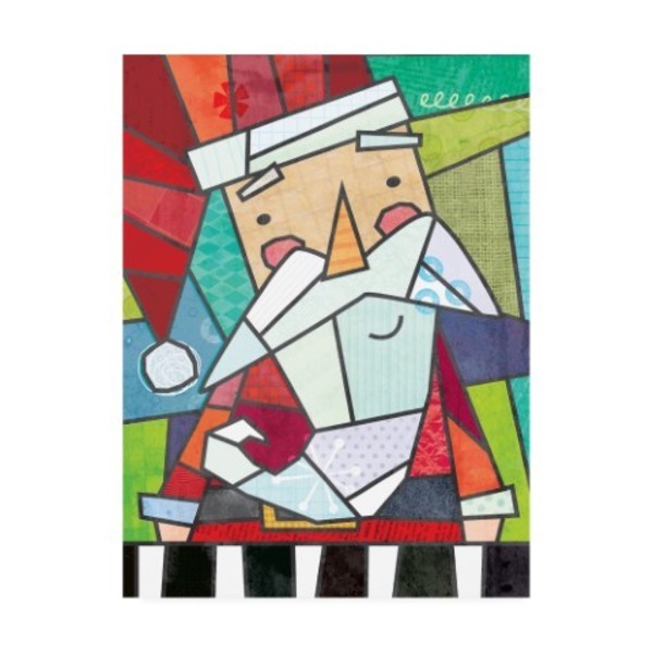 Trademark Fine Art Holli Conger 'Stained Glass Santa' Canvas Art, 35x47 ALI47539-C3547GG
